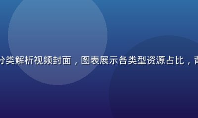 无码中字资源分类解析视频封面，图表展示各类型资源占比，背景深色专业感